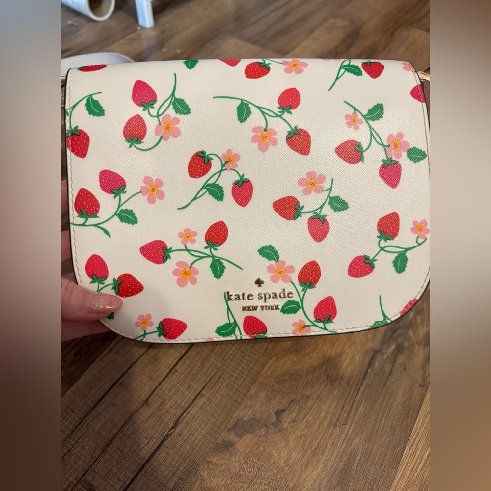 Kate Spade Madison Strawberry Vine Saddle Bag